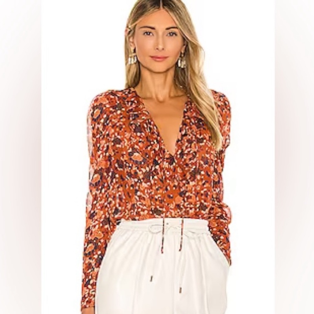 Ulla Johnson Astrid blouse in poppy size 0